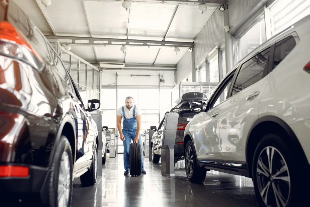 Werkplaats van een autobedrijf